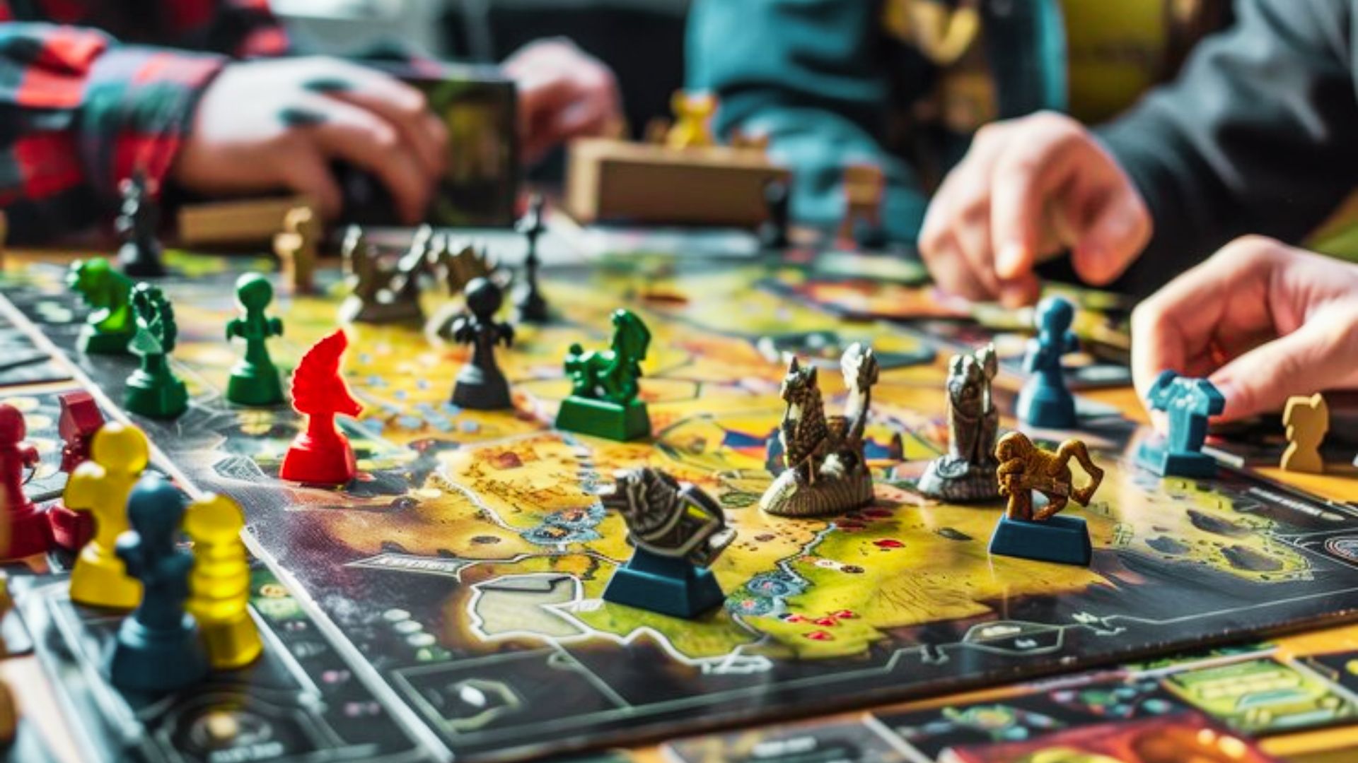 A board game featuring intricate designs and character pieces for strategic gameplay.