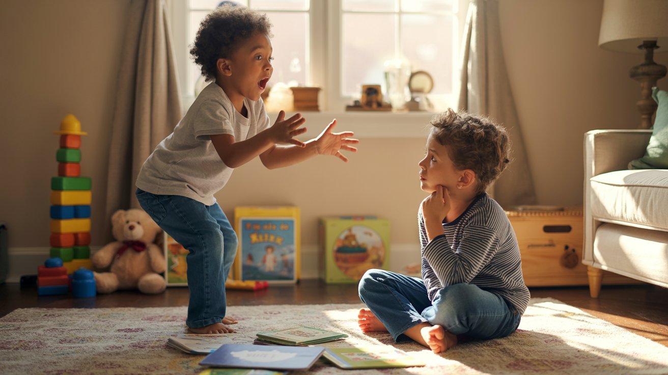 Children describing and guessing objects during a fun language game