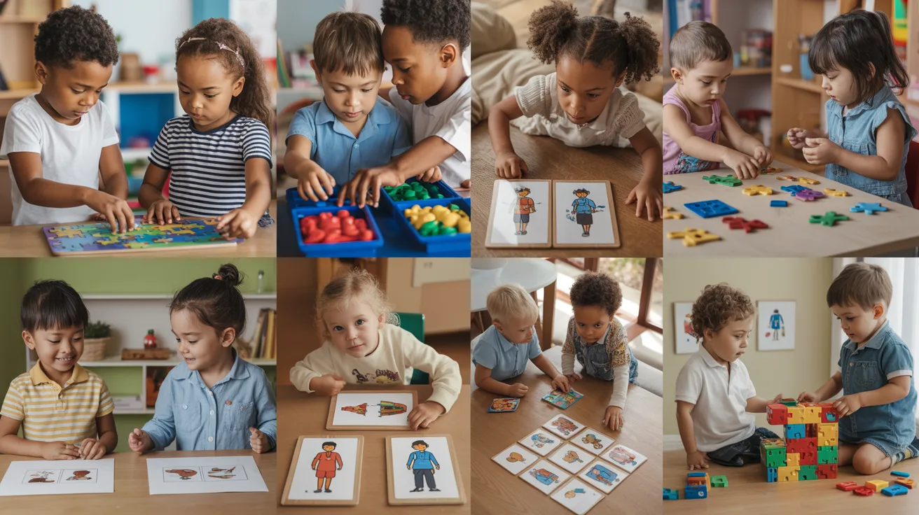 Children practicing problem-solving and thinking skills as a life skill activities in school