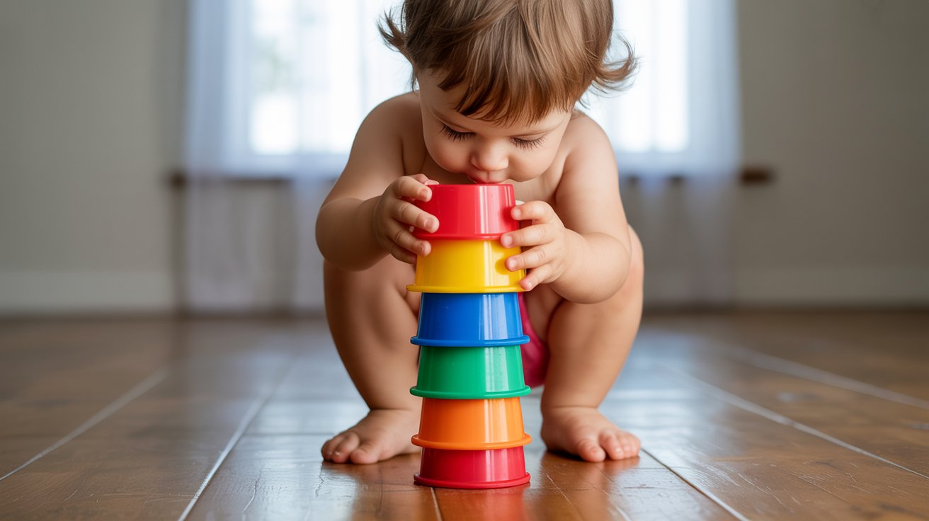 toddler stacking cups for fine motor development