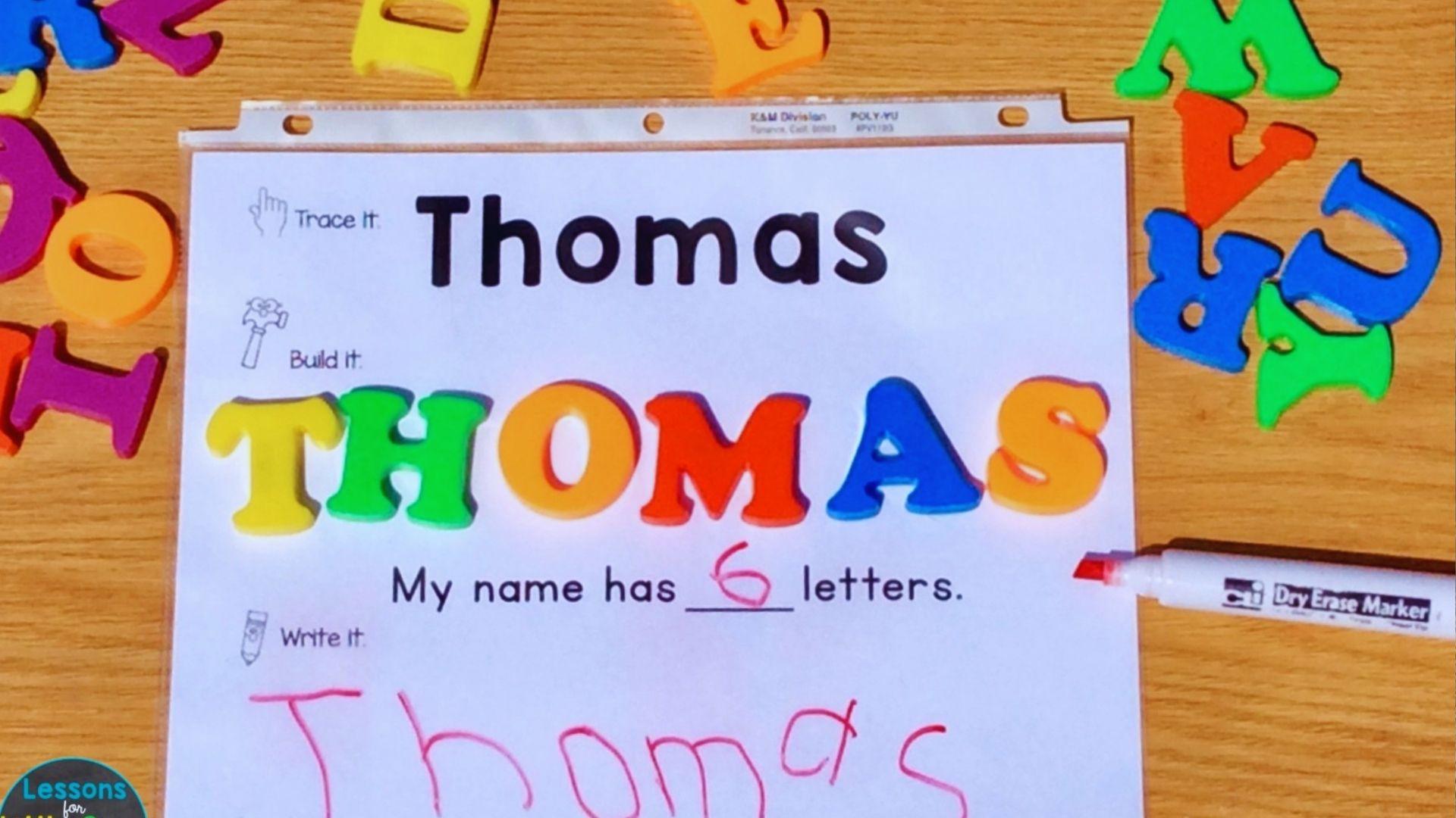 Colorful alphabet letter board featuring Thomas the Train characters, designed for educational play and learning.