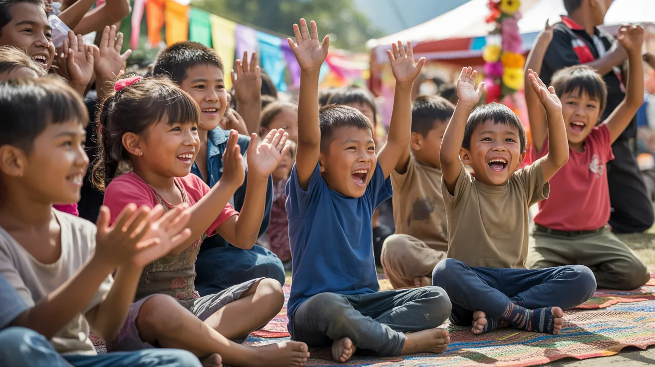Children visiting cultural festivals during cultural activities for kids.