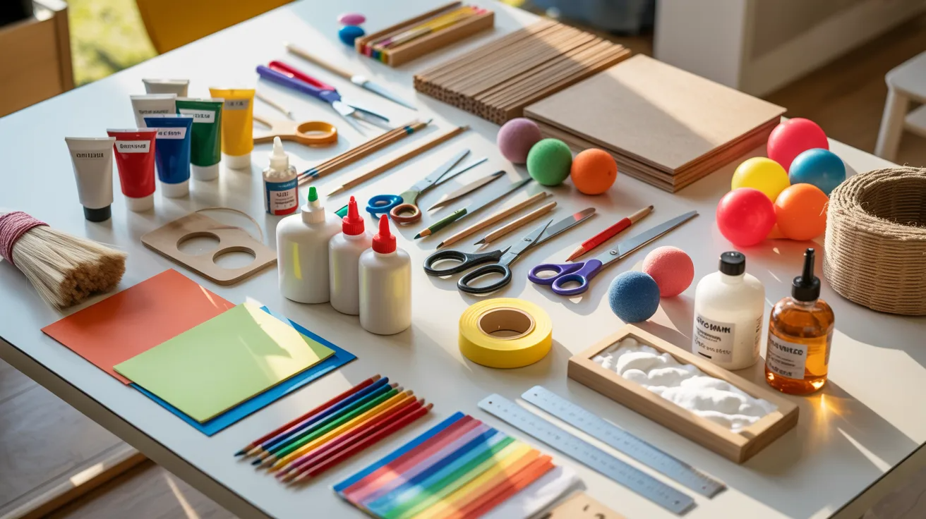 A table displaying various supplies labeled as "Materials Commonly Needed" for projects or activities.