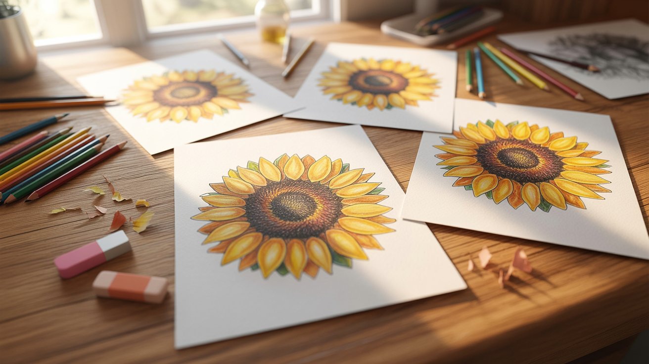 Coloring pages showcasing various detailed sunflowers, inviting creativity and relaxation through art.