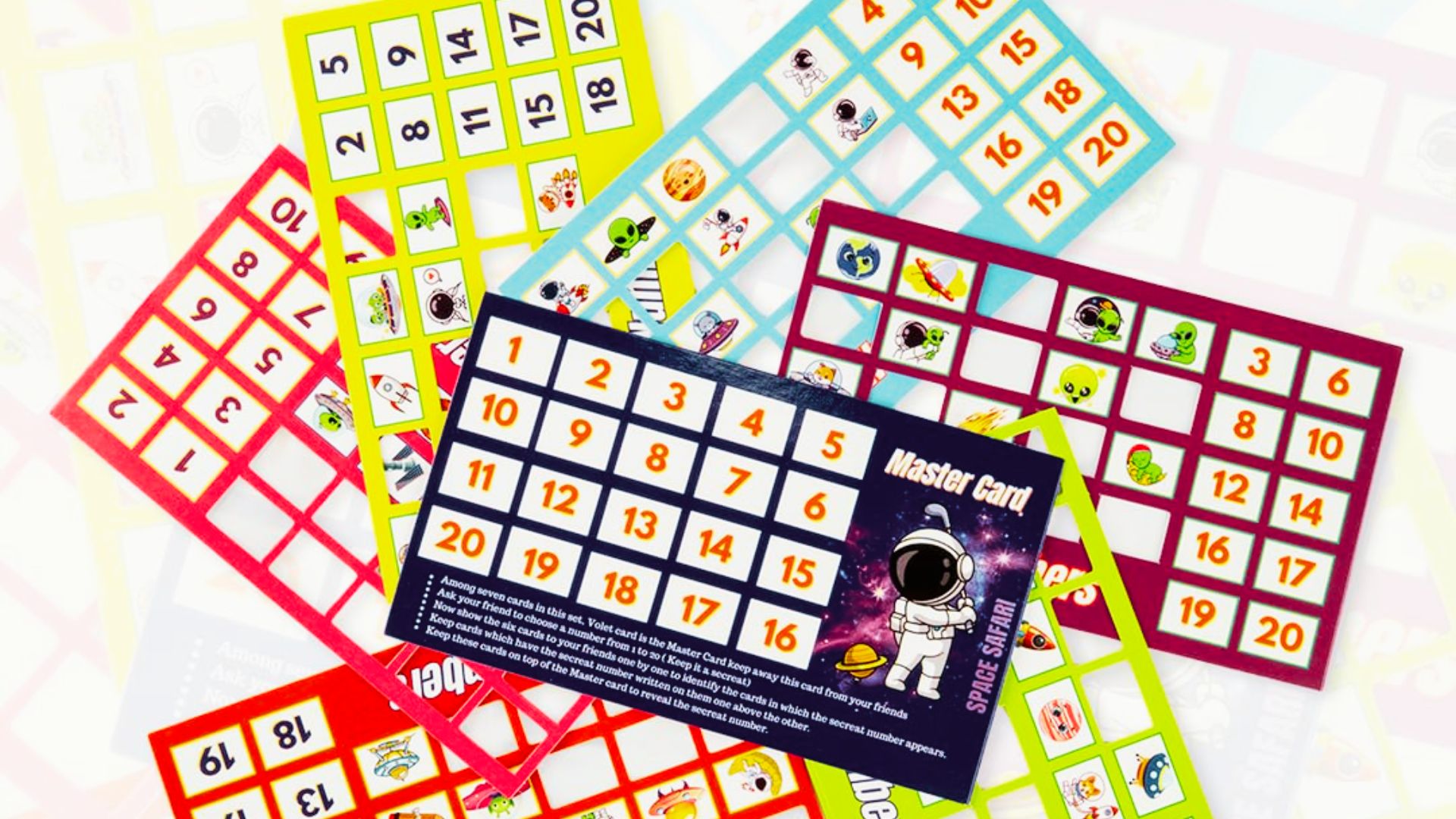 A collection of bingo cards displaying various numbers arranged in a grid format.