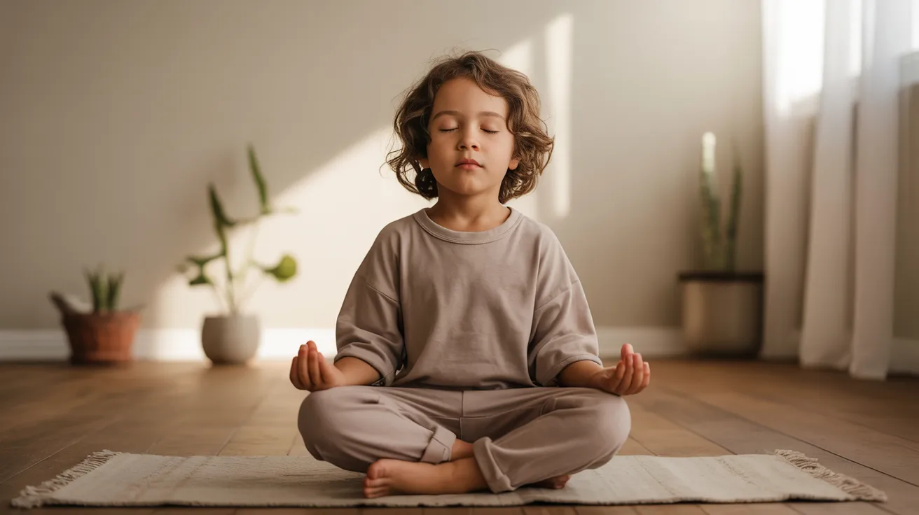 Child politely refusing something with a calm expression while maintaining respect and clear communication